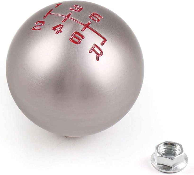 互換品morytrade シフトノブ シフトレバー MT 車 自動車 ラウンドシフト チタン カラー M10x1.5 6速(2)