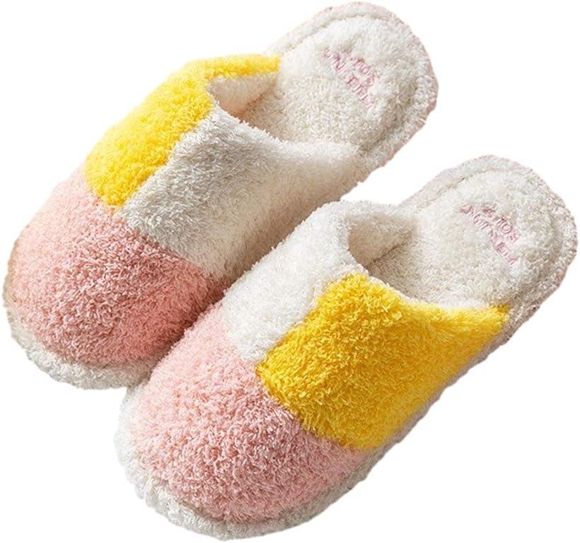 ルーム シューズ ふかふか ホーム スリッパ 洗える もこもこ スリッポン 滑り止め付き 室内 履き ピンクM (ピンク「M」, 23.0 cm)