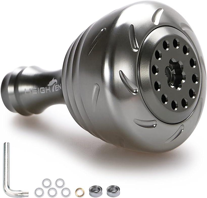 【全商品P5倍★5/16 1:59迄】HEIGHTEN 30mm リール ハンドル ノブ 4色 シマノ ダイワ 通用 (Shimano) Type A (Daiwa) Type S 用 Drum Series (ガンメタル) (195)