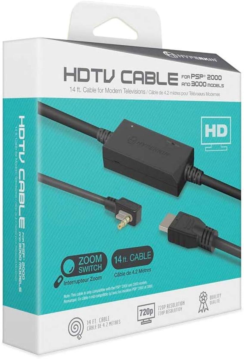 yyVLO1ʓ܁znCp[L HDMIϊP[u PSP 2000 3000 p HDTV CABLE For WELLSIWi {t( Black)