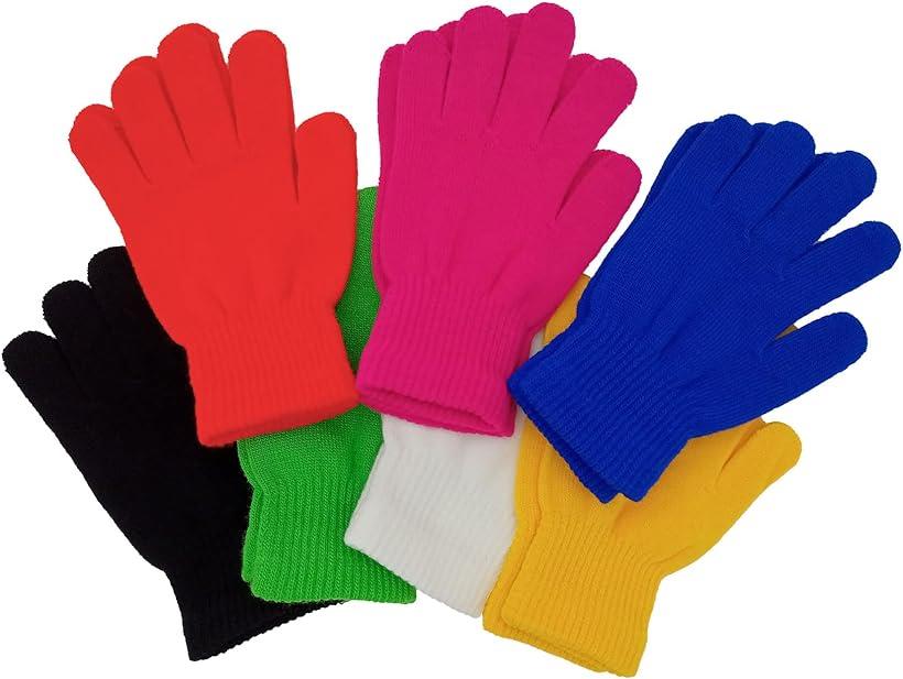 nijimomo カラー手袋 カラー軍手 手袋シアター セット 手芸 大人 作業用 7色 7組 (7)