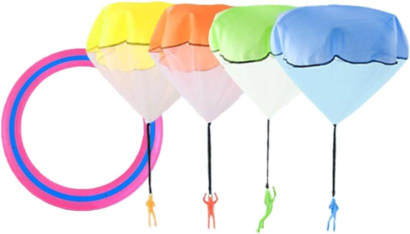 フリスビー ミニ パラシュート 楽しい おもちゃ フライングディスク ドーナツ型 落下傘 よく飛ぶ  ...