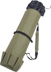 釣り バッグ ロッドケース 竿 道具 タックル 肩掛け 手提げ 大容量 便利 小物(グリーン)