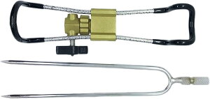釣竿 釣り具 竿受け 竿置き ホルダー 回転 防止 ステンレス 安定 2本 脚 コンパクト 携帯 岩場 磯 海釣り 鯉