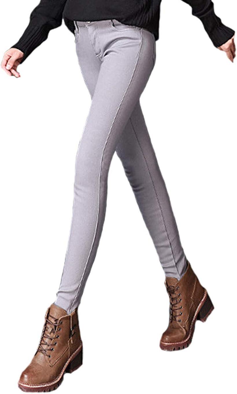 ストレッチ スキニー 裏起毛 パンツ あったか スリム タイト 防寒 アウトドア レディース XL グレー(グレー, XL)のサムネイル