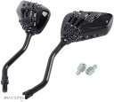 ヒロワールドトレード バイクミラー がいこつ 原付 マグナ 左右セット(がいこつブラック)