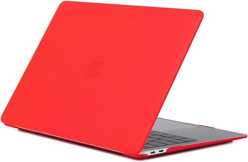 【全商品P5倍★5/16 1:59迄】MacBook Pro 13 インチ ケース 【A1706/A1989/A1708/A2159 マックブックプロ 】カバー 2016 2019 Retina TouchBar 付き対応 つや消し レッド (TouchBarタイプ Macbook Pro Retina(A1706/A1989/A1708/A2159), レッド)