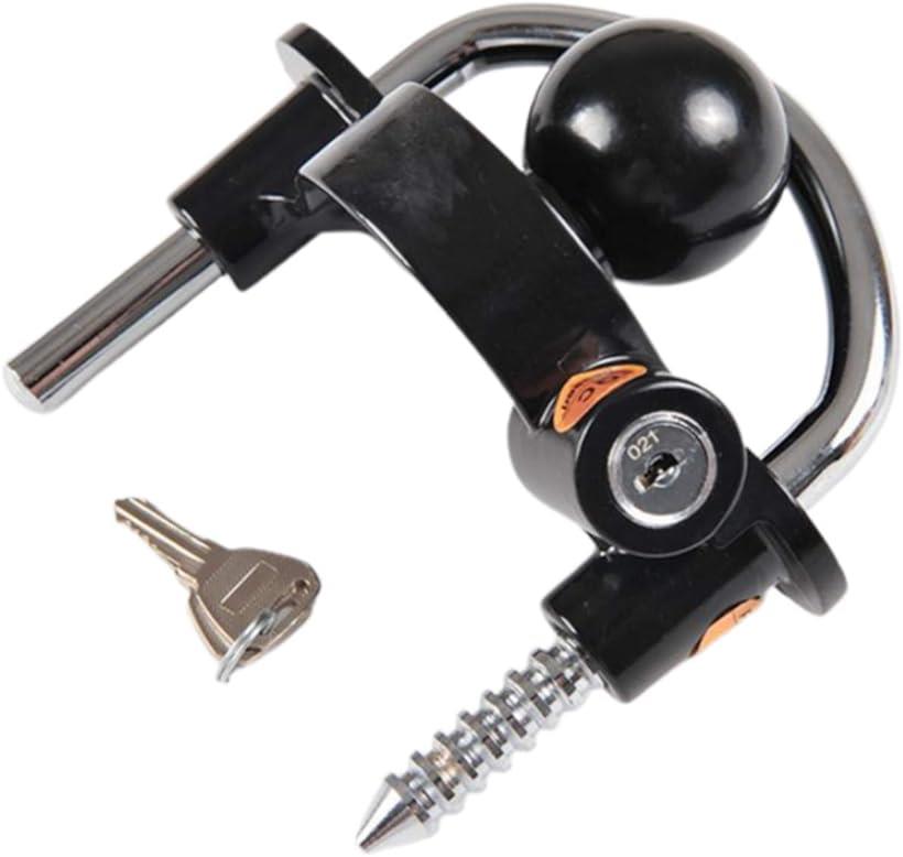 ヒッチメンバー 牽引フック ヒッチキャリア ヒッチボール 盗難防止 車 バイク ジェットスキー 黒 (黒)