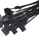 結束バンド 200mm 250本 ケーブルタグ 配線 マーカータイ マーキング用 ケーブルタイ ナイロン 表示スペース付(黒)(3)
