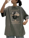  レディース シンプル シャツ 5分袖 ビックシルエット オーバーサイズ Tシャツ(グレー,L)