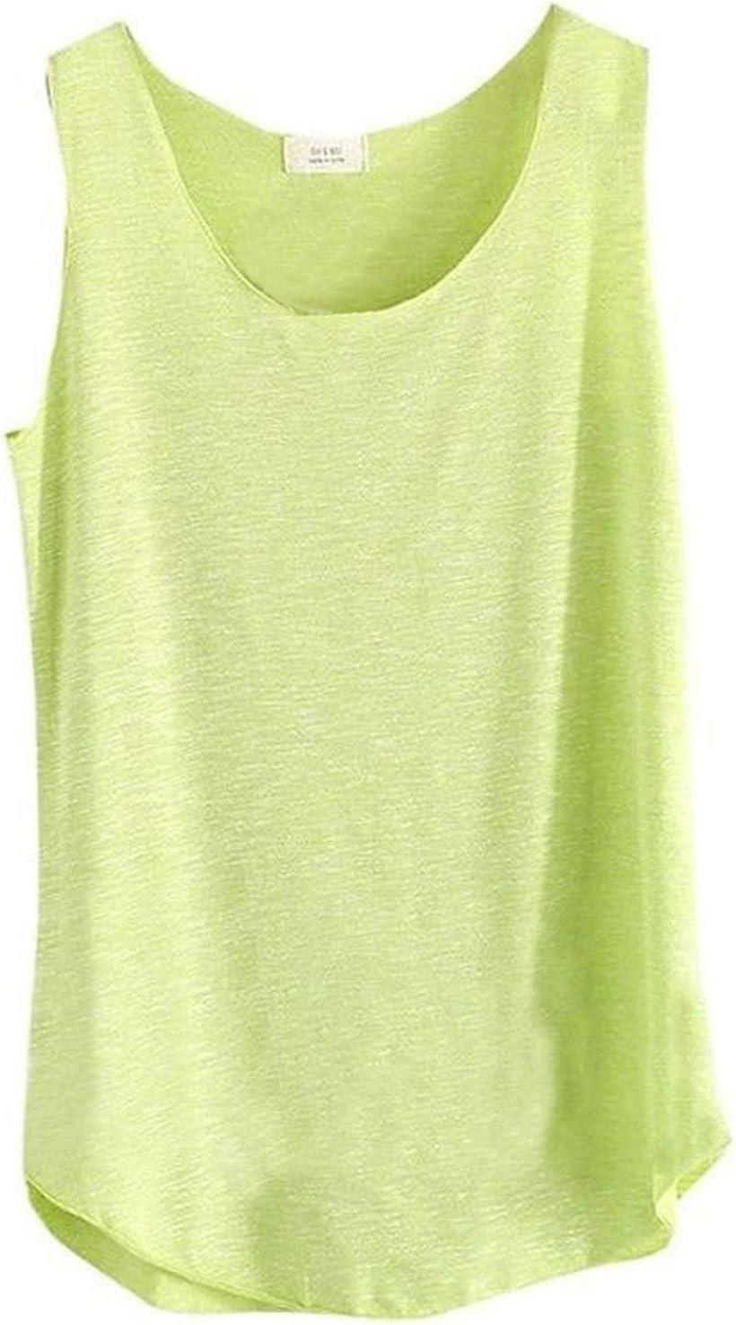 タンクトップ レディース ゆったり ルーズ デザイン 薄手 速乾 無地 アップル グリーン(アップルグリーン, L)
