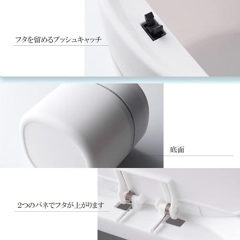 ゴミ箱 車内 車用 小さい くず入れ かわいい 蓋付き おしゃれ カー用品 小型 寝室 ネイビー [3]