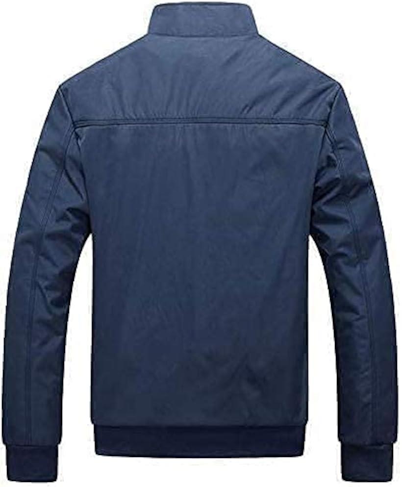 アスペルシオ ミリタリー カラー ブルゾン ジップ ジャンパー メンズ 紺色(ネイビー, M)