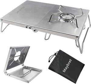2021年最新版遮熱テーブル SOTO ST-310/CB-JCB/TRB 250 イワタニ 遮熱板 二つ折れ ステンレス製 シングルバーナー 専用収納袋付き