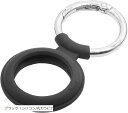 保護ケース forAirtag Bluetoothトラッカー ファインダー カバーキーファインダー GPSファインダーデバイス ペット スマート紛失トラッカー ブラック シリコン/丸カラビナ(ブラック(シリコン/丸カラビナ))