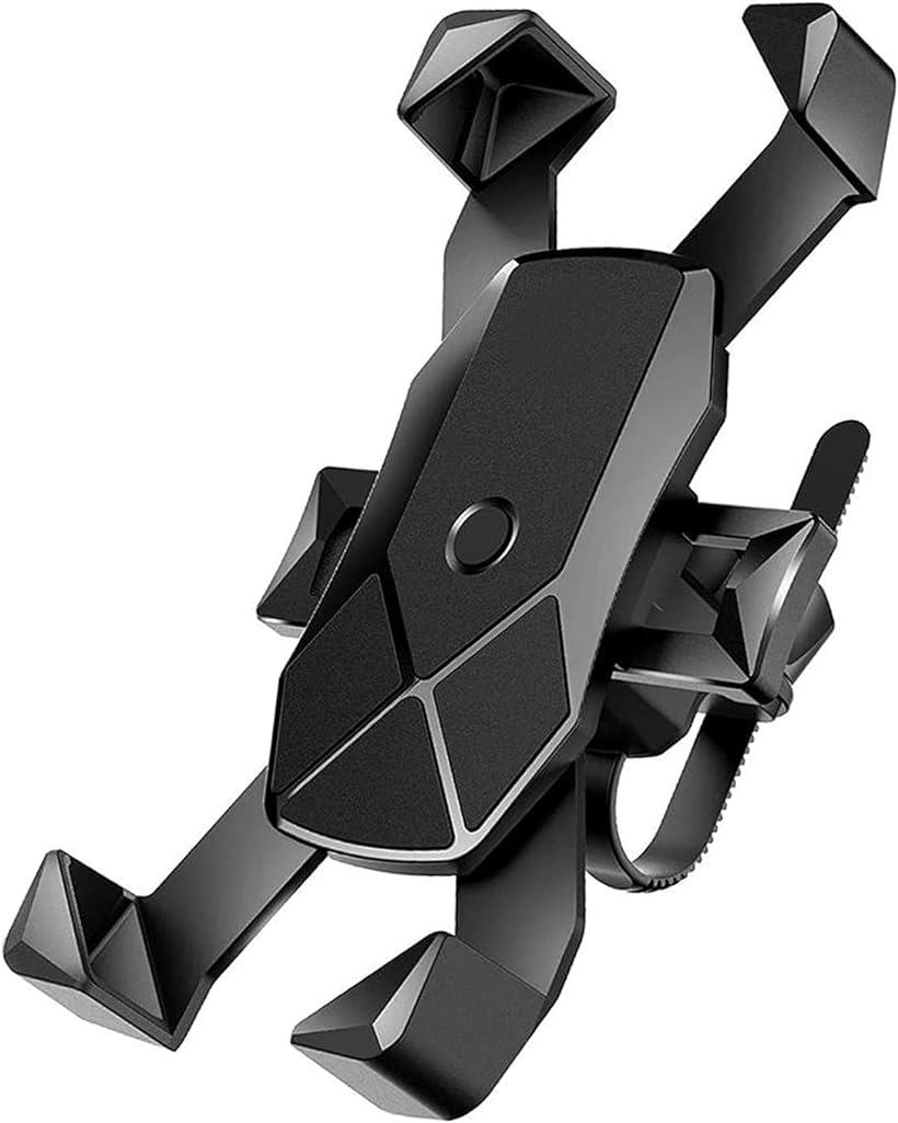 自転車 スマホ ホルダー ワンタッチ固定式ロードバイク スマホホルダー- 日本語取扱説明書付き ブラック(ブラック, 4 X 11 X 12.8001)