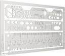 エッチングガイド スジボリガイド 筋彫り テンプレート 定規 ステンレス プラモデル ガンプラ 模型(タイプ3)