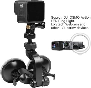 Smatree 強化版車載カメラマウント Gopro Hero10/9/8/7/6/5/4/3/2/1 Session/DJI Osmo Actionカメラ/MUSON/SJ4000