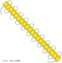 互換品 24V 連結 LED ライト COB トラック デコトラ 大型車 車用 タイヤ灯 パネル アンダー サイド マーカー ダウン ランプ 汎用品(イエロー, 20コマ(20個))