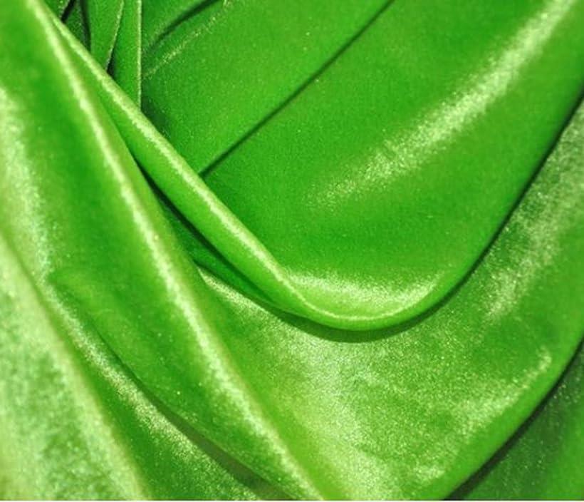 手芸用 ベロア 生地 約幅150cmx長さ2m やや薄手 ライトグリーン (黄緑（ライトグリーン）)