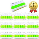 【全品P5倍★4/24 20時～】Meliore 極薄 汎用 サイドマーカー LED 24V COB ダウン アンダー ライト ランプ 路肩灯 ステー 付 薄型 角型 防水 軽量 トラック デコトラ トレーラー 用品 10個 (グリーン)