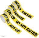 【全品P5倍★4/24 20時～】Lack labo 標識テープ 警告テープ 4本セット OPP 幅4.8cm × 長さ25m KEEP OUT CAUTION WARNING DO NOT ENTER 4本セット