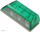 トラック マーカーランプ サイドマーカー LED 24V 四角型 ダウンライト デコトラ マーカーステー 10個 セット(グリーン)