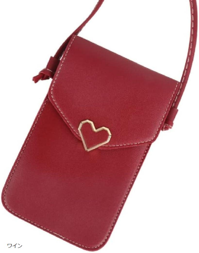 Accessories - スマホポーチ ポシェット レディース スマホ入れポシェット 携帯ポシェット 斜めがけ (ワイン)