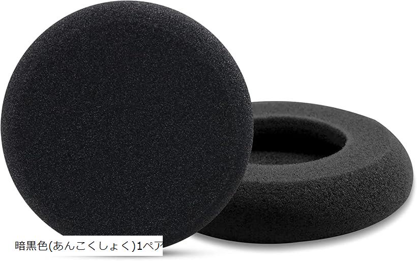 【全商品P5倍★5/16 1:59迄】3APLUS イヤーパッド ヘッドホン交換用 直径60mm 1ペア 3APLUS RETRO/KOSS PORTAPROシリーズ等ヘッドホンに適合 オープン型 黒 1ペア 2個入り