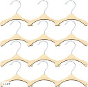 ペットハンガー 木製 犬 猫 洋服 ペット用 ドッグウェア 大型犬 小型犬 コンパクト 12本( L 12本)