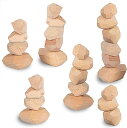 図形 キューブ デコボコ 石 積木 石子 積み木 26個セット( 木製)