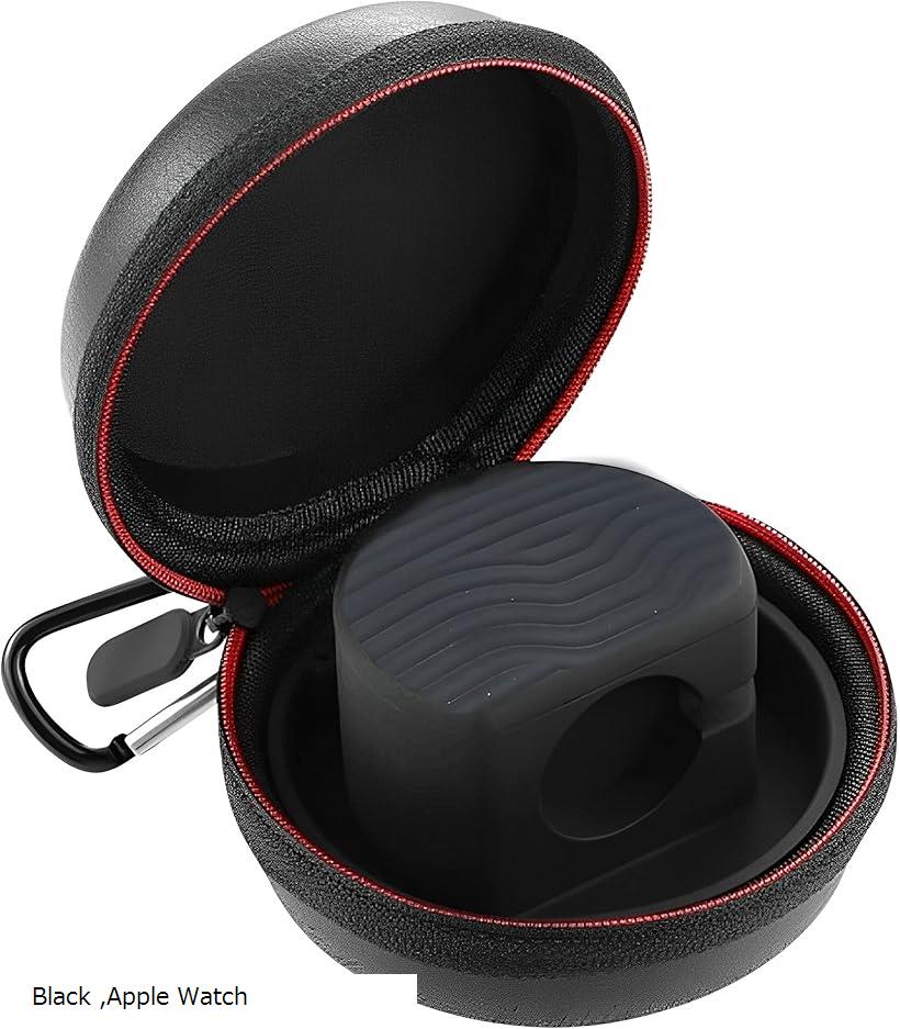 こもれび屋Apple Watch AirPods 充電収納 ケース アップルウォッチ スマートウォッチ 充電スタンド 充電収納ボックス(Black, Apple Watch)