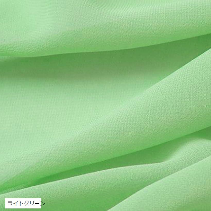 100D ソフト シフォン 生地 2mx幅1.5m 手芸 布 薄手 (ライトグリーン)