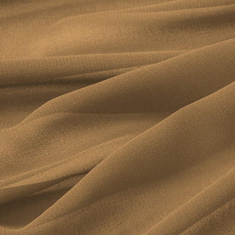 100D ソフト シフォン 生地 2mx幅1.5m 手芸 布 薄手 (ブラウン)