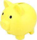 【全品P5倍★4/27 9:59迄】貯金箱 ブタ 500円玉貯金で10万円貯まる おしゃれ かわいい 割れない豚さん貯金箱 (M, イエロー)