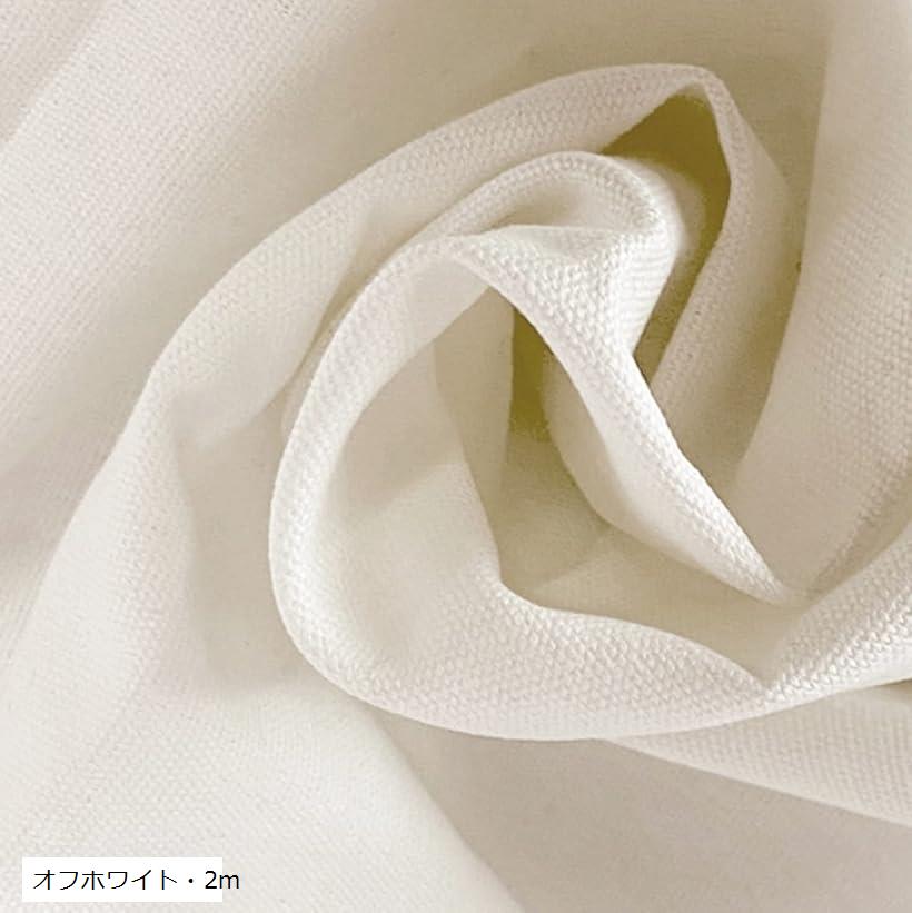 【楽天ランキング1位入賞】11号 綿100％ 帆布 生地 幅約145cm コットン キャンバス オフホワイト・2m (オフホワイト・2m)