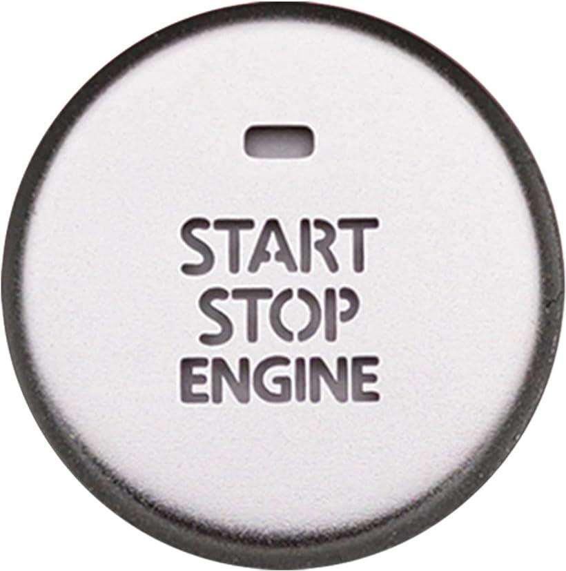 カバー適用マツダ 新型CX-60 KH系(2022年（令和4年）9月~現行) スタート ボタン エンジン エンジンスタートリング アルミ合金素材 簡単取付(シルバー)