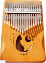 カリンバ 猫 17キー Kalimba ネコ 木製 親指ピアノ サムピアノ フィンガーピアノ(メープル)