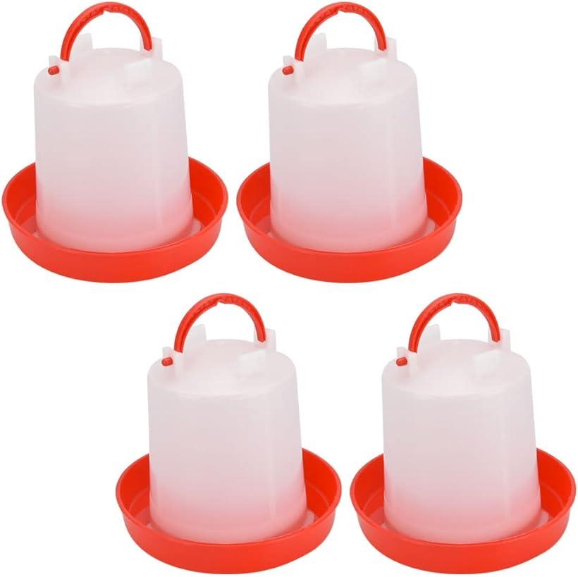 【全品P5倍★1/9 20時〜】【楽天ランキング1位入賞】AINetJP Premium 鳥用自動給水器 ドーム型 4個 ハンドル付き 多頭 放し飼い お留守番 鶏 ひよこ アヒル