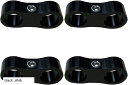アルミ ホース クランプ 車 配線固定 取り付け金具 収納 拡張 セパレーター(black, AN6)