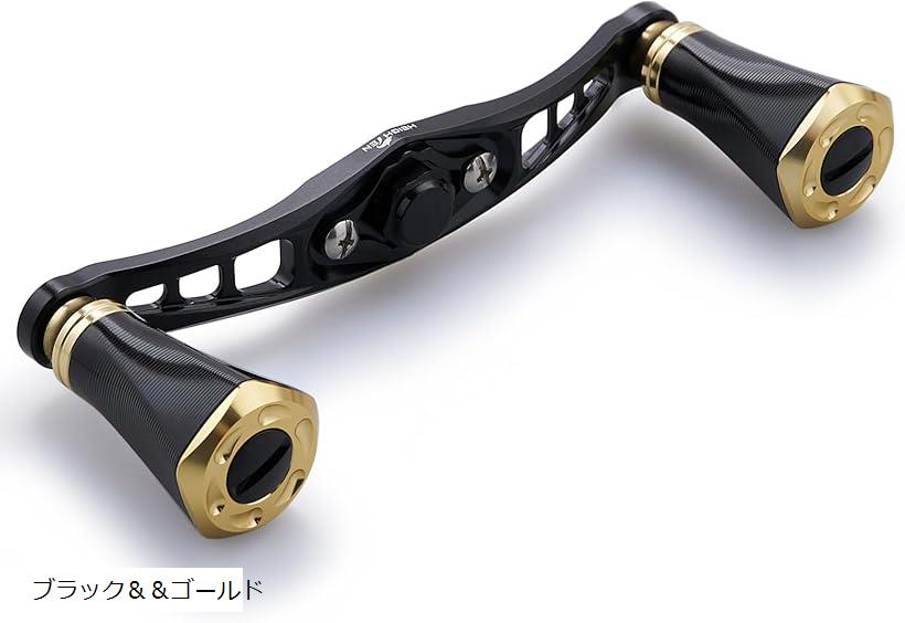 92mm リール ハンドル 20mmノブ搭載 シマノ SHIMANO ダイワ DAIWA アブ Abu 通用 ベイトリール Tornado Series 687(ブラック＆＆ゴールド)