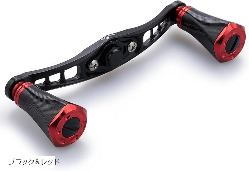 92mm リール ハンドル 20mmノブ搭載 シマノ SHIMANO ダイワ DAIWA アブ Abu 通用 ベイトリール Tornado Series 690(ブラック＆レッド)