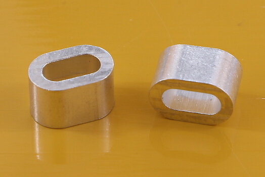 Wスリーブハーフ100個4mm用（くくり罠自作用パーツ）