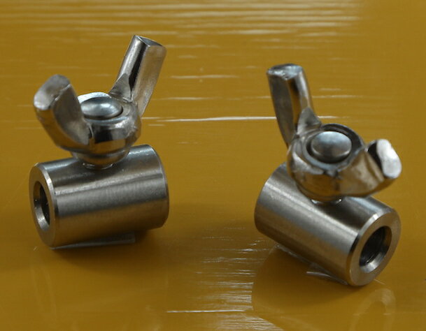 くくり罠自作・交換用パーツ 4mmワイヤー用の蝶ネジタイプのストッパーです。 害獣駆除 イノシシ対策 くくり罠 アニマル 捕獲 わな猟 捕獲機 猪 鹿 シカ4mm用ストッパー20個 （くくり罠自作用パーツ） 2 害獣駆除 イノシシ対策 くく...