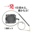 Wジャンプくくり罠※台座なし 押しバネ(標準タイプ/ロング)5個セット(踏み板サイズφ19cm)
