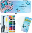 【お買い物マラソン期間P10倍】Ohuhu 固形水彩絵具 50色 絵の具セット 透明水彩絵具 鮮やか 水彩 画材 大人の塗り絵 水彩アート 旅行スケッチ 学生 ...