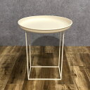 【中古美品】NORR11 DUKE SIDE TABLE IVORY/CREAM(幅450×奥行450×高さ520(mm)/5.9kg 北欧 洗練デザイン サイ...