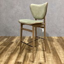NORR11 Elephant Bar Stool Light Smoked Oak Velvet Light Green 75cm(幅460×奥行520×高さ...