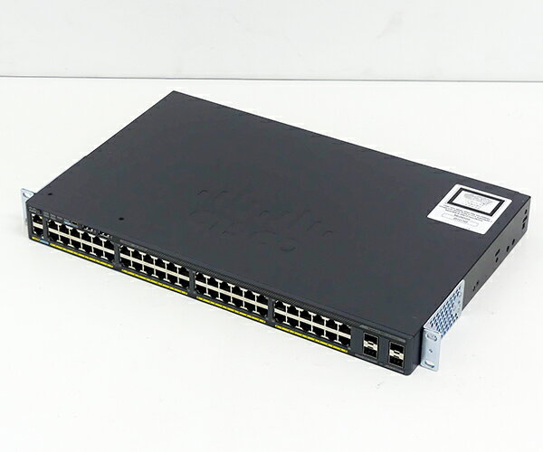 CISCO シスコ Catalyst 2960X-48TS-L (WS-C2960X-48TS-L) C2960X-STACK モジュール付き 【L2スイッチ(LAN Base モデル)】【中古 Cisco スイッチ】【埼玉発】【送料無料】1カ月保証あり