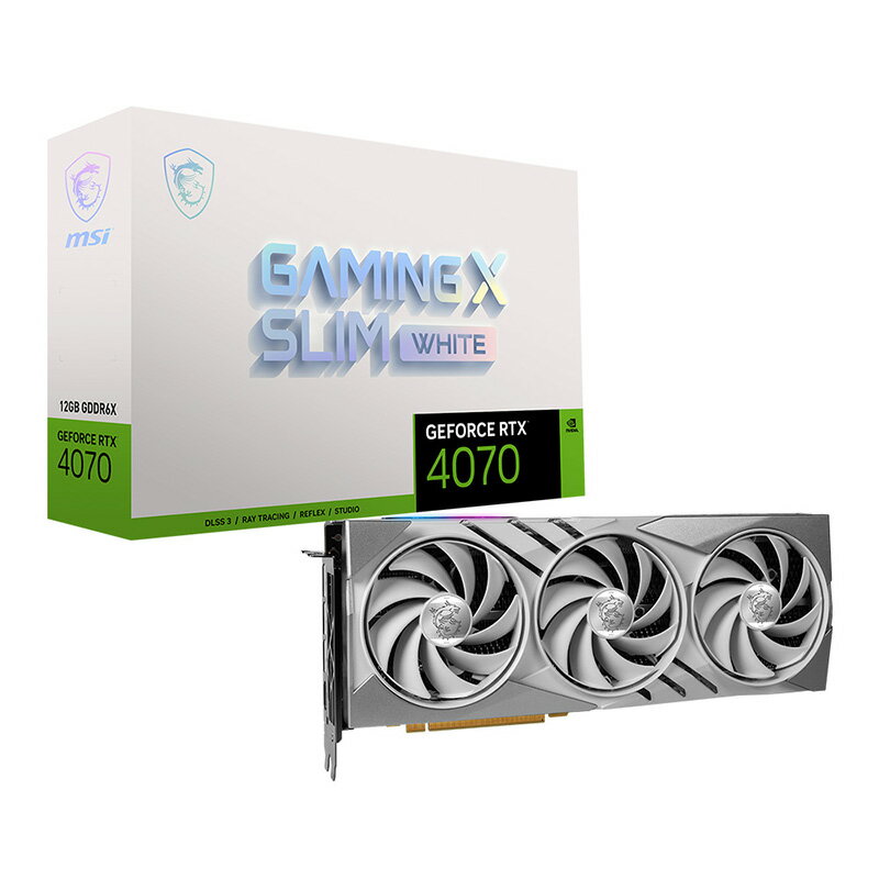 MSI GeForce RTX 4070 GAMING X SLIM WHITE 12G OtBbN{[h rfIJ[h(12GB GDDR6X) 񂹁yVizysz